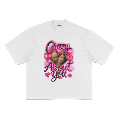 Crazy About You Oversized Tee Shirt-Pink