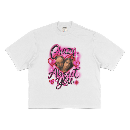 Crazy About You Oversized Tee Shirt-Pink