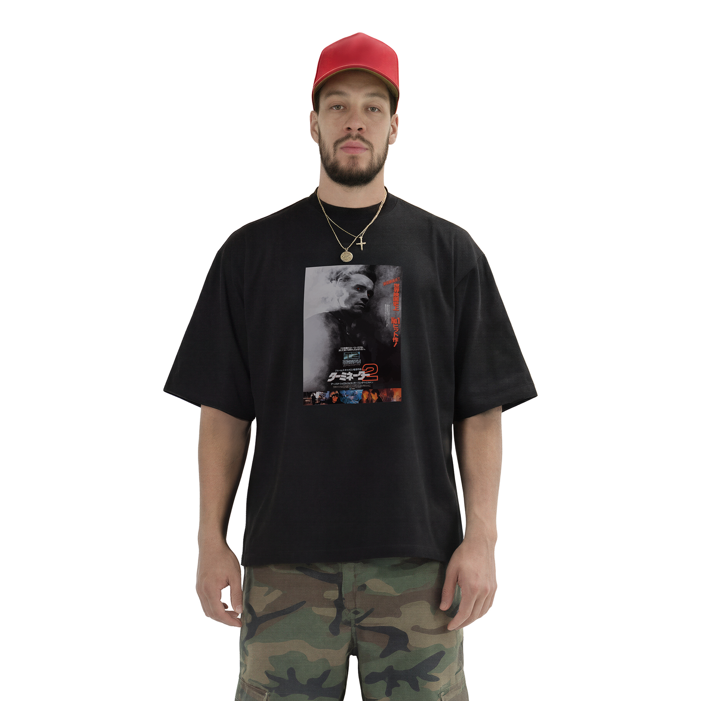 Terminator 2 Poster Oversized Tee Shirt